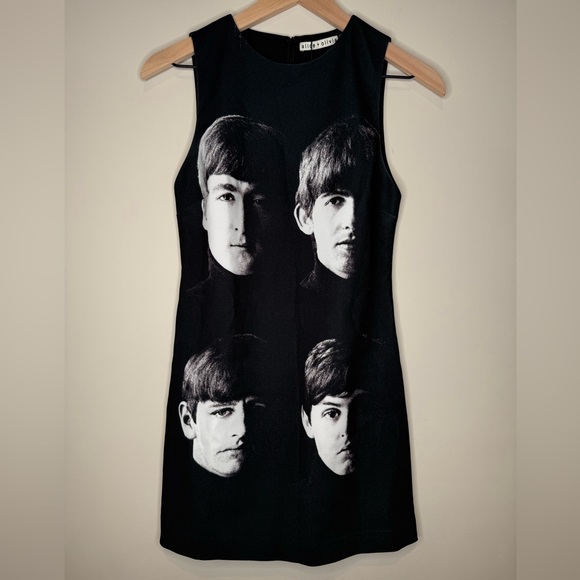 A + O + The Beatles Alice + Olivia Clyde‎ Shift Dress Fab Four- Size 0 - Picture 5 of 14